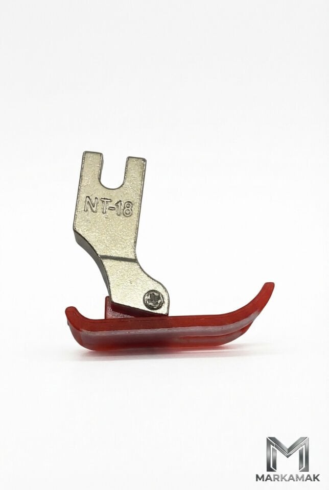 STRAIGHT FOOTREST MACHINE, TEFLON PLASTIC, RED, FLAT FOOT.